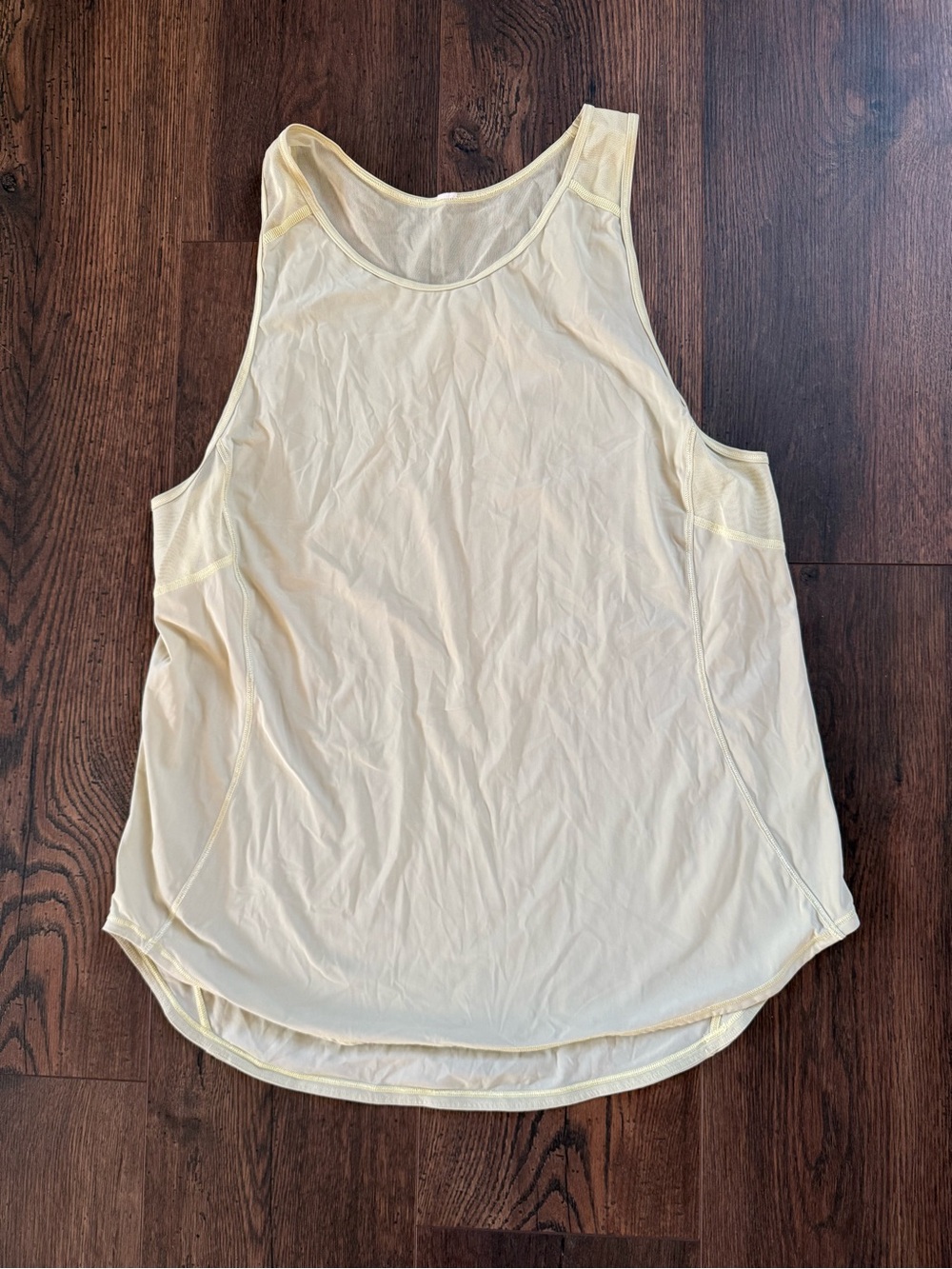lululemon athletica Light Yellow Scoop Neck Athletic Tank